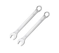 SKYPRO Lot de 2 clés mixtes de 15 mm en chrome vanadium avec anneaux ouverts pour réparation de voiture et maison