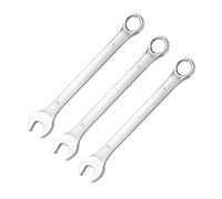 SKYPRO Lot de 3 clés mixtes de 7 mm en chrome vanadium avec anneaux ouverts pour réparation de voiture, outils à main, clés à usage domestique