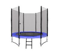 Skyramiz Trampoline de Jardin Pour Enfants 244 Cm 8Ft Bleu + Accessoires
