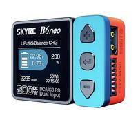 SKYRC B6Neo Balance Lipo Chargeur de Batterie pour 1S-6S Lipo/Li-ION/LiHV, 1-15S NiMH/NiCd Chargeur de Batterie - DC 200W, PD 80W, Chargeur de Batterie Intelligent, déchargeur et Stockage