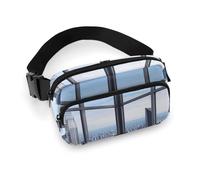 Skyscraper Buildings Sac banane pour homme et femme avec sangle réglable pour voyage, sport, randonnée, gratte-ciel, 20 x 13 cm, 20 x 13 cm, Bâtiments de gratte-ciel, 20x13cm, Sac banane