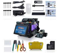 SKYSHL Soudeuse Fibre Optique de Soudage （Avec 10*Électrode et Chargeur de Voiture) Faible Perte d'épissure Cœur-à-Cœur Alignement Épisseuse par Fusion Splicer(SS428F-511)