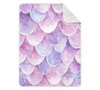 SKYSHU Couverture d'emmaillotage unisexe à motif d'écailles de sirène en coton doux pour la peau pour chambre d'enfant, garçons et filles, 76,2 x 101,6 cm