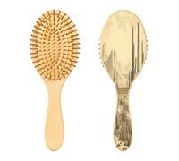 SKYSHU Desert Cactus Brosse à cheveux en bois naturel avec poils en bois confortables, démêlante et coiffante ovale pour femmes, hommes et enfants tous types de cheveux (cheveux mouillés, secs et