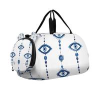 SKYSHU Evil Eye Grand sac de w nd imperméable avec bandoulière amovible Compartiment à chaussures et poche humide
