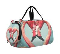 SKYSHU Flamingo Grand sac de nuit imperméable à bandoulière amovible avec compartiment à chaussures et poche humide