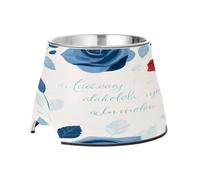 SKYSHU Gamelles surélevées pour chien et chat Happy Mother's Day - Prévention des maladies des vertèbres - Support surélevé pour chien et chat - Gamelles amovibles en acier inoxydable - Antidérapantes