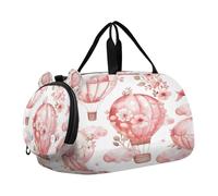 SKYSHU Grand sac de week-end imperméable avec bandoulière amovible et compartiment à chaussures et poche humide pour montgolfière