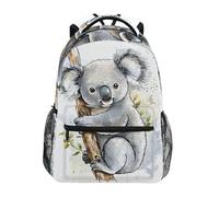 SKYSHU Joli sac à dos koala pour homme et femme, imperméable, sac à dos léger pour ordinateur portable, voyage avec plusieurs poches pour adolescents, garçons et filles, Koala mignon., 16 x 11.4 x 6.9