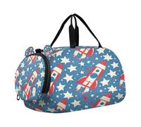 SKYSHU Rocket Star Grand sac de w nd imperméable avec bandoulière amovible Compartiment à chaussures et poche humide