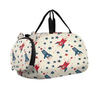 SKYSHU Rocket Star Grand sac de w nd imperméable avec bandoulière amovible Compartiment à chaussures et poche humide