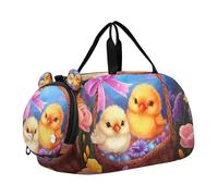 SKYSHU Spring Chicken Grand sac de w nd imperméable à bandoulière amovible avec compartiment à chaussures et poche humide