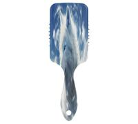 SKYSHU Wolf Brosse à cheveux à coussin d'air pour démêler - Brosse à cheveux anti-statique sans douleur ventilée pour femme et homme - Brosse de massage du cuir chevelu avec pagaie lisse et douce au