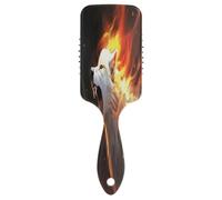 SKYSHU Wolf Brosse à cheveux à coussin d'air pour démêler - Brosse à cheveux anti-statique sans douleur ventilée pour femme et homme - Brosse de massage du cuir chevelu avec pagaie lisse et douce au