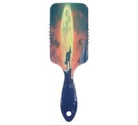 SKYSHU Wolf Brosse à cheveux à coussin d'air pour démêler - Brosse à cheveux anti-statique sans douleur ventilée pour femme et homme - Brosse de massage du cuir chevelu avec pagaie lisse et douce au