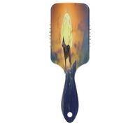 SKYSHU Wolf Brosse à cheveux à coussin d'air pour démêler - Brosse à cheveux anti-statique sans douleur ventilée pour femme et homme - Brosse de massage du cuir chevelu avec pagaie lisse et douce au