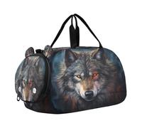 SKYSHU Wolf Grand sac de w nd imperméable avec bandoulière amovible et compartiment à chaussures et poche humide