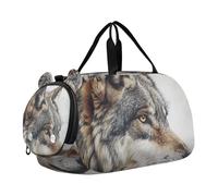 SKYSHU Wolf Grand sac de w nd imperméable avec bandoulière amovible et compartiment à chaussures et poche humide