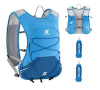 SKYSPER Gilet Hydratation Running 12L Sac Trail | avec 2 Bouteilles Souples 500ml Sac Hydratation Running pour Course à Pied Marathon Trail Randonnée