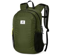 SKYSPER ISHELL16 16L Antivol Sac Pliable | Ultra Léger pour Randonnée, Voyage, Sport, École & Quotidien - Unisexe (vert militaire)