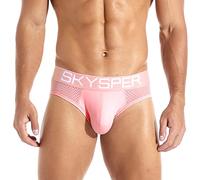 SKYSPER Jockstrap String Hommes Respirant Confortable Triangle Slips Caleçon Design Unique Sexy sous-Vêtements pour Hommes, Sg07-rose, M