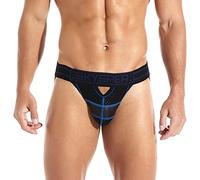 SKYSPER Jockstrap String Hommes Respirant Confortable Triangle Slips Caleçon Design Unique Sexy sous-Vêtements pour Hommes, Sg30-bleu, S