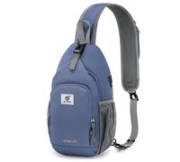 SKYSPER Sac de poitrine - Sac à bandoulière - Petit sac à bandoulière - Pour homme et femme - Léger - Pour la randonnée, les voyages en plein air, bleu clair
