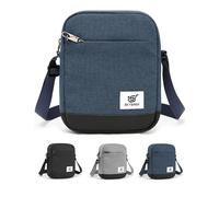 SKYSPER URBANX3 Sacoche Homme Petit - Anti-Pickpocket, Sac Bandoulière Voyage & Sport (bleu)