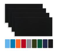 Skystuff Kit de réparation, lot de 4 patchs rectangulaires thermocollants en nylon, unis, pour doudounes, manteaux matelassés, tentes de camping, etc., noir