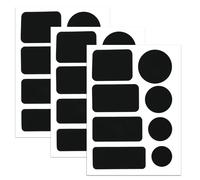 Skystuff Lot de 24 patchs adhésifs en nylon pour réparation de veste, tente, vêtements d'extérieur, réparation de trous dans les vêtements, sacs de couchage, forme ronde et ovale, noir