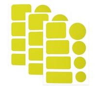 Skystuff Lot de 24 patchs autocollants de réparation pour doudounes, tissu imperméable auto-adhésif, tissu en nylon pour réparer les trous dans les vêtements, kits de réparation de tente, jaune