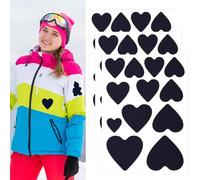 Skystuff Lot de 36 patchs autocollants en nylon pour réparation de veste, tente, vêtements d'extérieur, réparation de trous dans les vêtements, sacs de couchage, forme ronde et ovale, bleu foncé