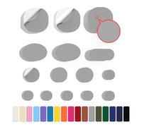 Skystuff Lot de 45 patchs de réparation autocollants ronds et ovales en nylon pour manteau, tente de camping