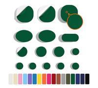 Skystuff Lot de 45 patchs de réparation autocollants ronds et ovales en nylon pour vêtements, vêtements d’extérieur, veste, tente de camping, vert