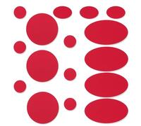 Skystuff Lot de 48 patchs en nylon pour réparation de veste, tente, vêtements d'extérieur, réparation de trous dans les vêtements, sacs de couchage, grand rouge