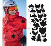 Skystuff Lot de 48 rustines autocollantes en nylon pour doudoune, réparation de tente, réparation de veste, vêtements d'extérieur, tente, noir