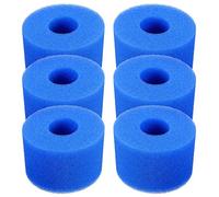 Skystuff Lot de 6 Cartouches de Filtre de Piscine réutilisables et lavables en Mousse pour Jacuzzi Type S1 (Bleu)