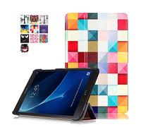 Skytar Galaxy Tab A 10 Pouces étui Case - Housse de Protection Smart Cover Case Coque en Cuir Flip Etui pour Samsung Galaxy Tab A 10.1 Pouces T580N / T585N (2016 Version),Cube coloré