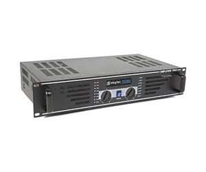 Skytec Amplificateur Professionnel SKY-600B, 2x 600 Watts Noir, Sonorisation, Rack 19“, Ventilateur Silencieux, Puissance Max 1200 Watts, Utilisation Mobile, DJ, Concerts, Fêtes