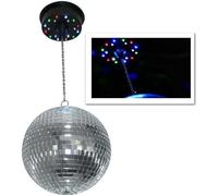 BeamZ Moteur pour boule à facettes MBW18LED – 18 LEDs sur batterie, mode audio/auto