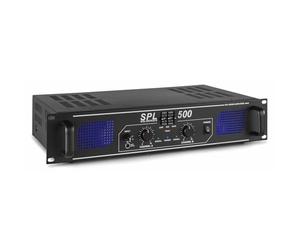 SkyTec SPL500 - Amplificateur Stéréo - Noir, Puissance de 2x 250W, Montage en Rack 19 Pouces, Amplificateur DJ Professionnel, Idéal pour Utilisation DJ