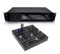 SkyTec STM-2250 Mini table de mixage 4 canaux USB MP3 Effets Sound + Ampli AX 1000W