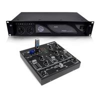 SkyTec STM-2250 Mini table de mixage 4 canaux USB MP3 Effets Sound + Ampli AX 1000W
