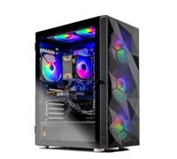 Skytech Gaming Storm PC de Jeu, AMD Ryzen 5 5500 3,6 GHz, NVIDIA RTX 5050 8 Go, SSD NVMe 1 to, 32 Go DDR4 RAM 3200, 650 W, Or, PSU, WiFi, Win 11, Ordinateur