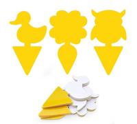 Skythrive 30pcs Pièges à Insectes, Pièges Englués Autocollants Étanches Jaunes pour Protection des Plantes, Fruits et Fleurs (30 Pieces)