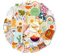 Skythrive Lot de 100 Autocollants Boho - Vinyle Imperméables - Polyvalents - Mignons et Drôles - Idéal pour Scrapbooking et Tablettes