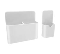 Skythrive Porte-Marqueur Effaçable à Sec Magnétique | Rangement Feutre Tableau Blanc | Boîte Aimantée pour Réfrigérateur, Casier et Surfaces Magnétiques | Blanc