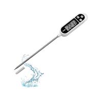 Skythrive Thermomètre Cuisine avec 3s Lecture Instantanée Écran LCD Rétro Éclairage, Thermomètre Viande avec Étalonnage et Sonde Longue pour Turquie Gril Huile Fumeur Bien Frit