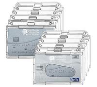 Skytowards Lot de 10 porte-cartes horizontaux en plastique rigide transparent Pour l'école