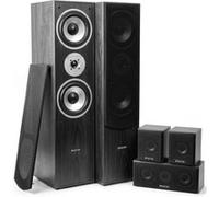 Système Home Cinéma 5.0 - Fenton - 335W RMS - Enceintes Tower 3 voies - Basses profondes - Couleur bois noir